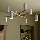 Kichler 52532CPZWH Gala 8-Lumières 44W Bronze champagne et blanc Lustre