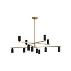 Lustre Kichler 52533CPZBK 12-lumières 66W Bronze champagne et noir