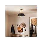 Suspendu Kichler 52542BK 3-Lumières 180W Noir