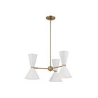 Lustre Kichler 52565CPZWH 6-lumières 360W Bronze champagne et blanc