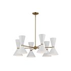 Lustre Kichler 52566CPZWH 12-lumières 720W Bronze champagne et blanc