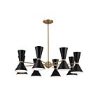 Lustre Kichler 52567CPZBK 16-lumières 960W Bronze champagne et noir