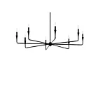 Kichler 52691BK Alvaro 8-Lumières 480W Noir Lustre