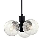 Kichler 52700BK Silvarious 3-Lumières 120W Noir Suspendu