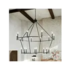 Kichler 52708BK Carrick 18-Lumières 1080W Noir Lustre