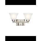 Luminaire de vanité Kichler Langford 5389NI 2-lumières 100W nickel brossé