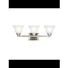 Luminaire de vanité Kichler Langford 5390NI 3-lumières 100W nickel brossé