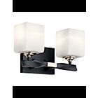 Luminaire de vanité Kichler Marette 55001BK 2-lumières 75W noir