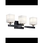 Luminaire de vanité Kichler Marette 55002BK 3-lumières 75W noir
