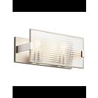 Luminaire de vanité linéaire Kichler Logan 55006SN 2-lumières 75W nickel satiné