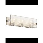 Luminaire de vanité linéaire Kichler Logan 55007SN 3-lumières 75W nickel satiné
