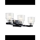 Luminaire de vanité Kichler Vionnet 55012BK 3-lumières 75W noir