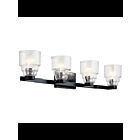 Luminaire de vanité Kichler Vionnet 55013BK 4-lumières 75W noir