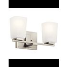Luminaire de vanité Kichler Roehm 55016NI 2-lumières 75W nickel brossé