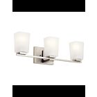 Luminaire de vanité Kichler Roehm 55017NI 3-lumières 75W nickel brossé