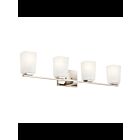 Luminaire de vanité Kichler Roehm 55018PN 4-lumières 75W nickel poli