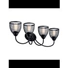 Luminaire de vanité Kichler Voclain 55044BK 4-lumières 75W noir