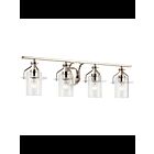 Luminaire de vanité Kichler Everett 55080PN 4-lumières 75W nickel poli
