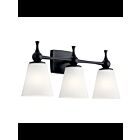 Luminaire de vanité Kichler Cosabella 55092BK 3-lumières 75W noir