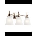 Luminaire de vanité Kichler Cosabella 55092PN 3-lumières 75W nickel poli