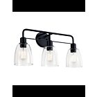 Luminaire de vanité Kichler Meller 55102BK 3-lumières 60W noir