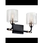Luminaire de vanité Kichler Harvan 55106BK 2-lumières 75W noir