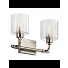 Luminaire de vanité Kichler Harvan 55106SN 2-lumières 75W nickel satiné