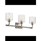 Luminaire de vanité Kichler Harvan 55107SN 3-lumières 75W nickel satiné