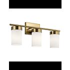 Luminaire de vanité Kichler Ciona 55112BNB 3-lumières 100W laiton naturel brossé