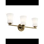 Luminaire de vanité Kichler Brianne 55117BNB 3-lumières 75W laiton naturel brossé