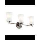 Luminaire de vanité Kichler Brianne 55117CLP 3-lumières 75W étain classique