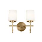 Luminaire de vanité Kichler 55141BNB 2.-lumières 150W Laiton naturel brossé