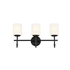 Luminaire de vanité Kichler 55142BK 3.-lumières 225W Noir