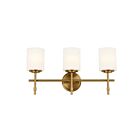 Luminaire de vanité Kichler 55142BNB 3.-lumières 225W Laiton naturel brossé