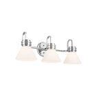 Luminaire de vanité Kichler 55155CH 3.-lumières 180W Noir