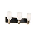 Luminaire de vanité Kichler 55163CPZ 3.-lumières 180W Bronze Champagne