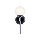 Kichler Benno 55170BK 1-Lumière Noir 5W Applique murale