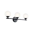 Kichler Benno 55172BK 3-Lumières Noir 15W Luminaire de vanité