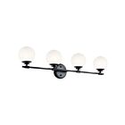 Kichler Benno 55173BK 4-Lumières Noir 20W Luminaire de vanité