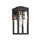 Kichler Hone 59137BKT 1-Lumière Noir texturé 60W Lanterne murale extérieur