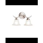 Luminaire de vanité Kichler Dover 6322NI 2-lumières 100W nickel brossé