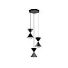 Suspendu à LED Kichler Kordan 84114 3-lumières 31.5W noir mat