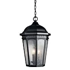 Suspendu extérieur Kichler Courtyard 9539BKT 3-lumières 60W noir texturé