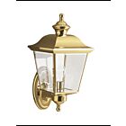 Lanterne murale extérieur Kichler Bay Shore 9712PB 1-lumière 100W laiton poli