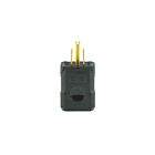 Leviton 5256-VB 15A 125V Angle Mâle Noir
