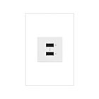 Prise USB de type A/A Ultra-Fast Legrand Adorne ARUSB2AA6W4 blanc