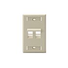 Leviton 42081-2IS Plaque murale à 2 ports et 1 groupe