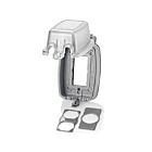 Leviton 5980-UCL Couvercle 1 groupe extra résistant aux intempéries pendant l'utilisation pour GFCI/Decora, vertical, transparent