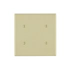 Leviton 80734-I Plaque murale vierge à 2 gangs