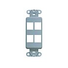 Cadre d'insertion QuickPort Multimedia Leviton 41644-gy gris